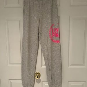 $12 Firm! Pink XS Grey Sweatpants